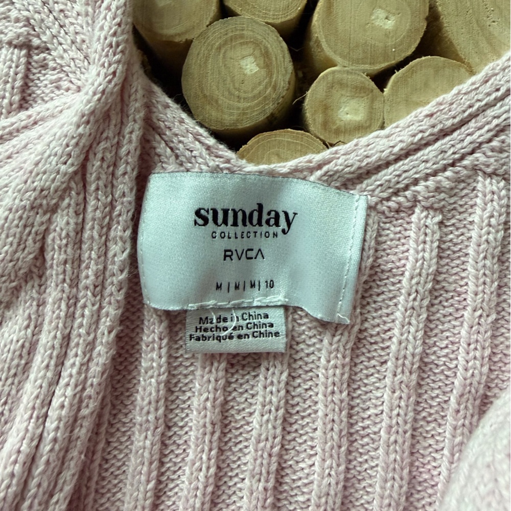 RVCA Pink Ribbed Knit Tank Top - Picture 2 of 3